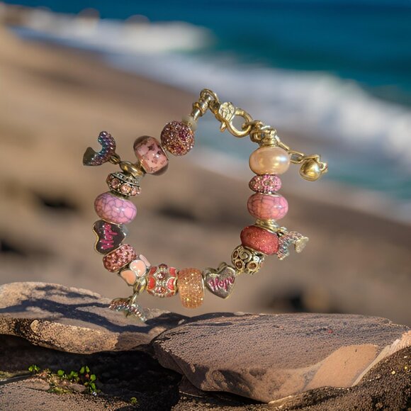 Breast Cancer Awareness/Survivor Bracelet~ Pink - Picture 1 of 3